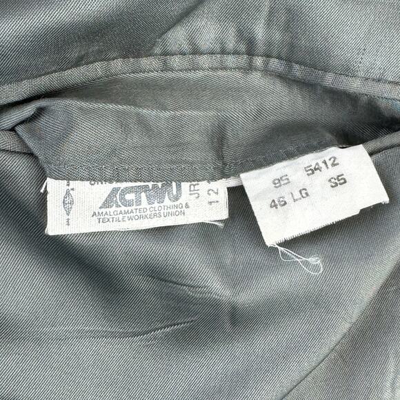 VTG 80's Brooks Brothers Black Wool Houndstooth Windowpane Blazer Size 46 Long - Picture 11 of 14